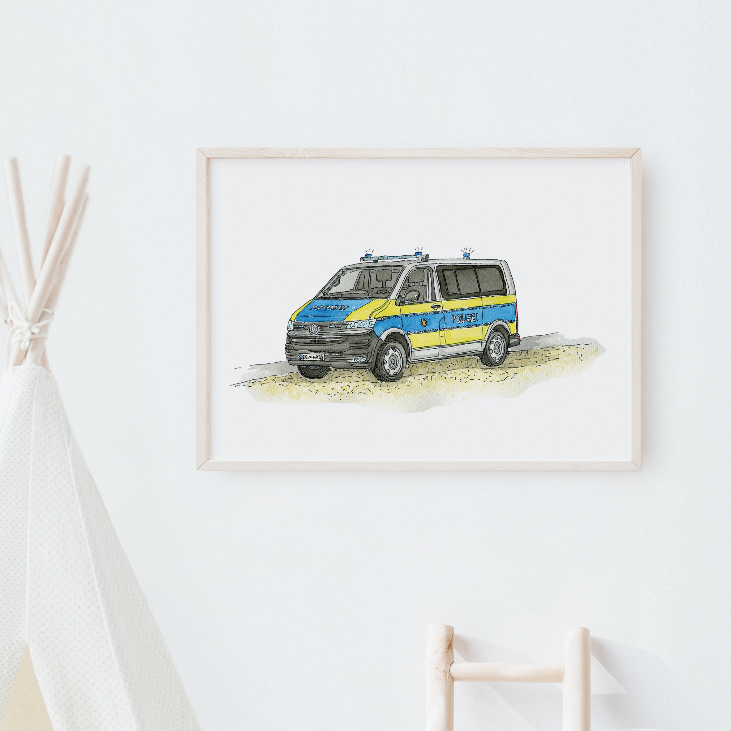 Vehicle Poster - Ambulance | Picture for the children's room | gift idea