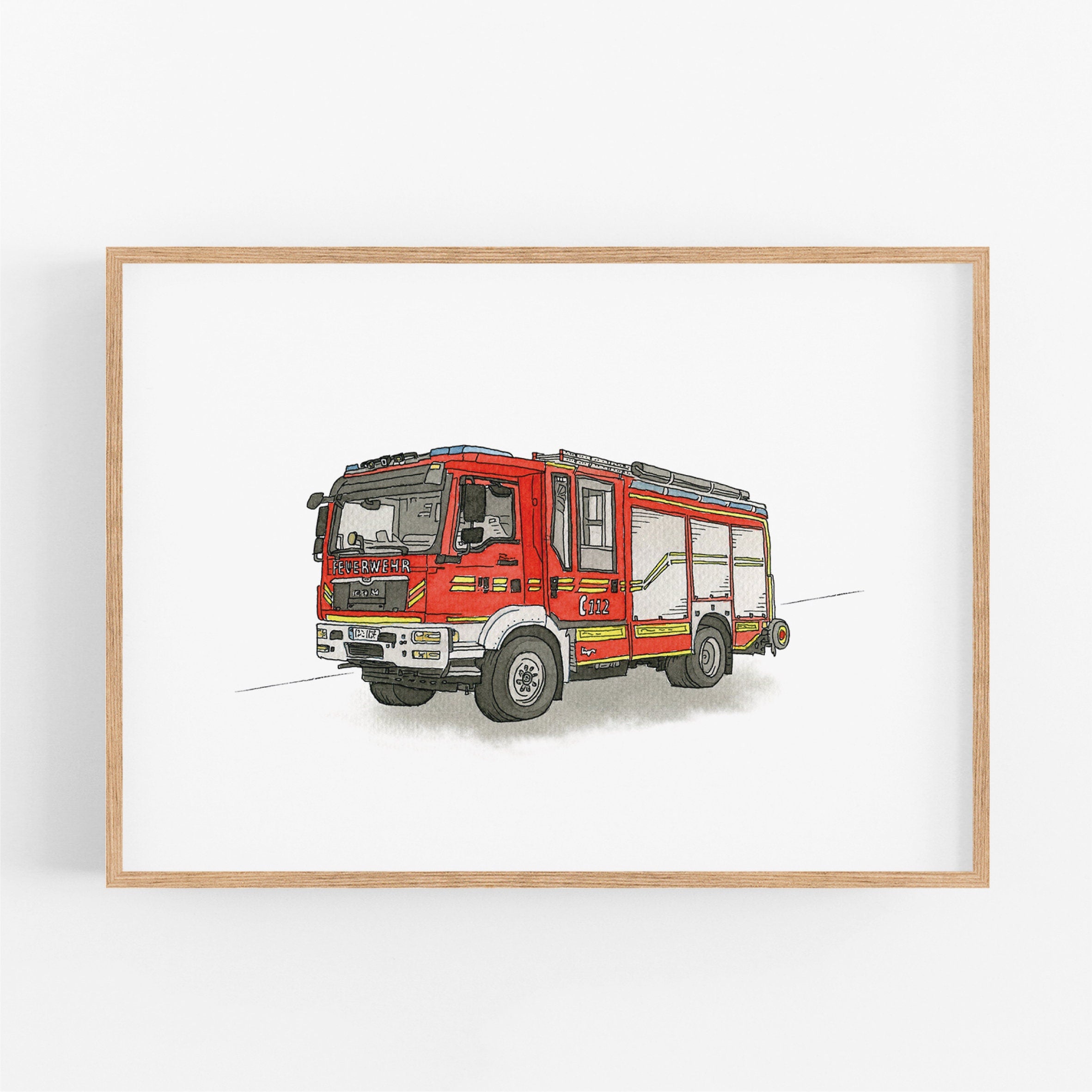 Fahrzeug Poster - Feuerwehr