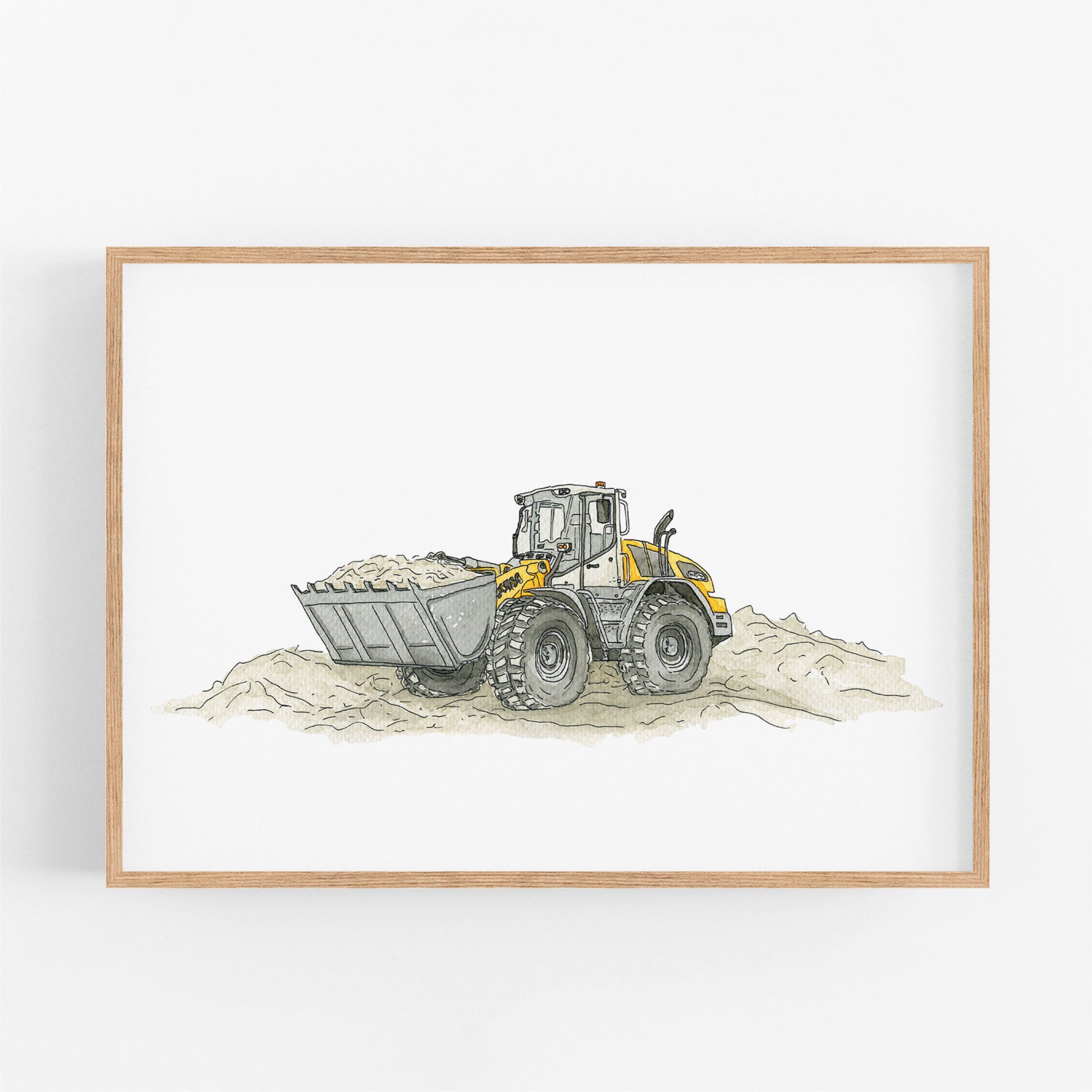 Vehicle Poster Set - Excavator and Wheel Loader