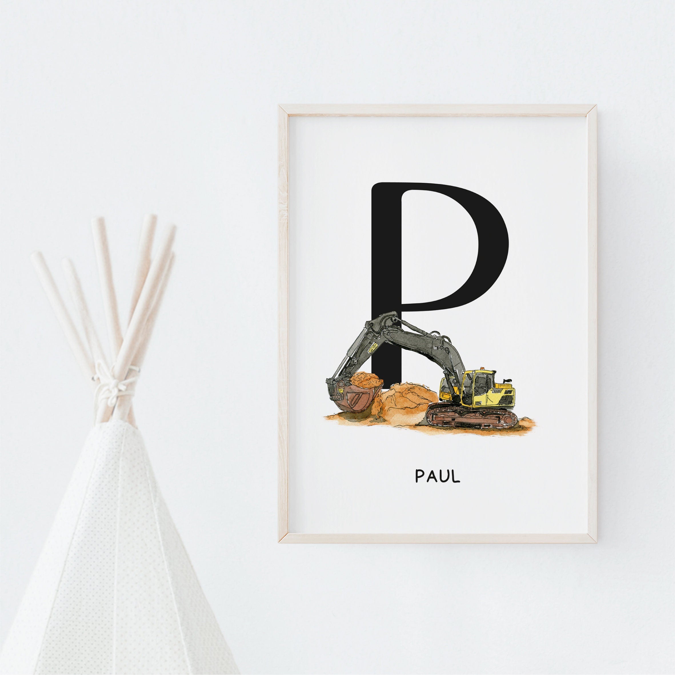 Vehicle Poster - Excavator | Initial