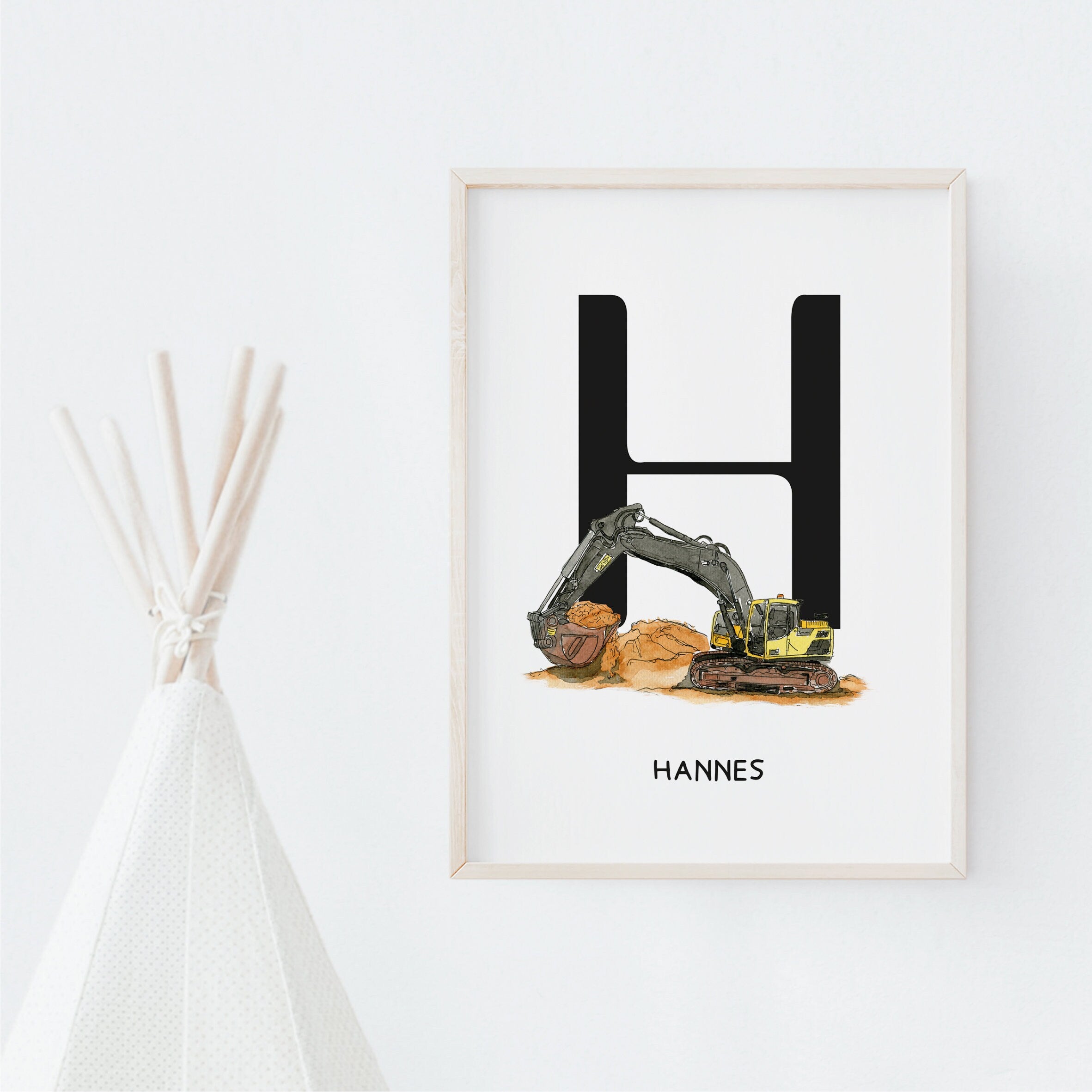 Vehicle Poster - Excavator | Initial