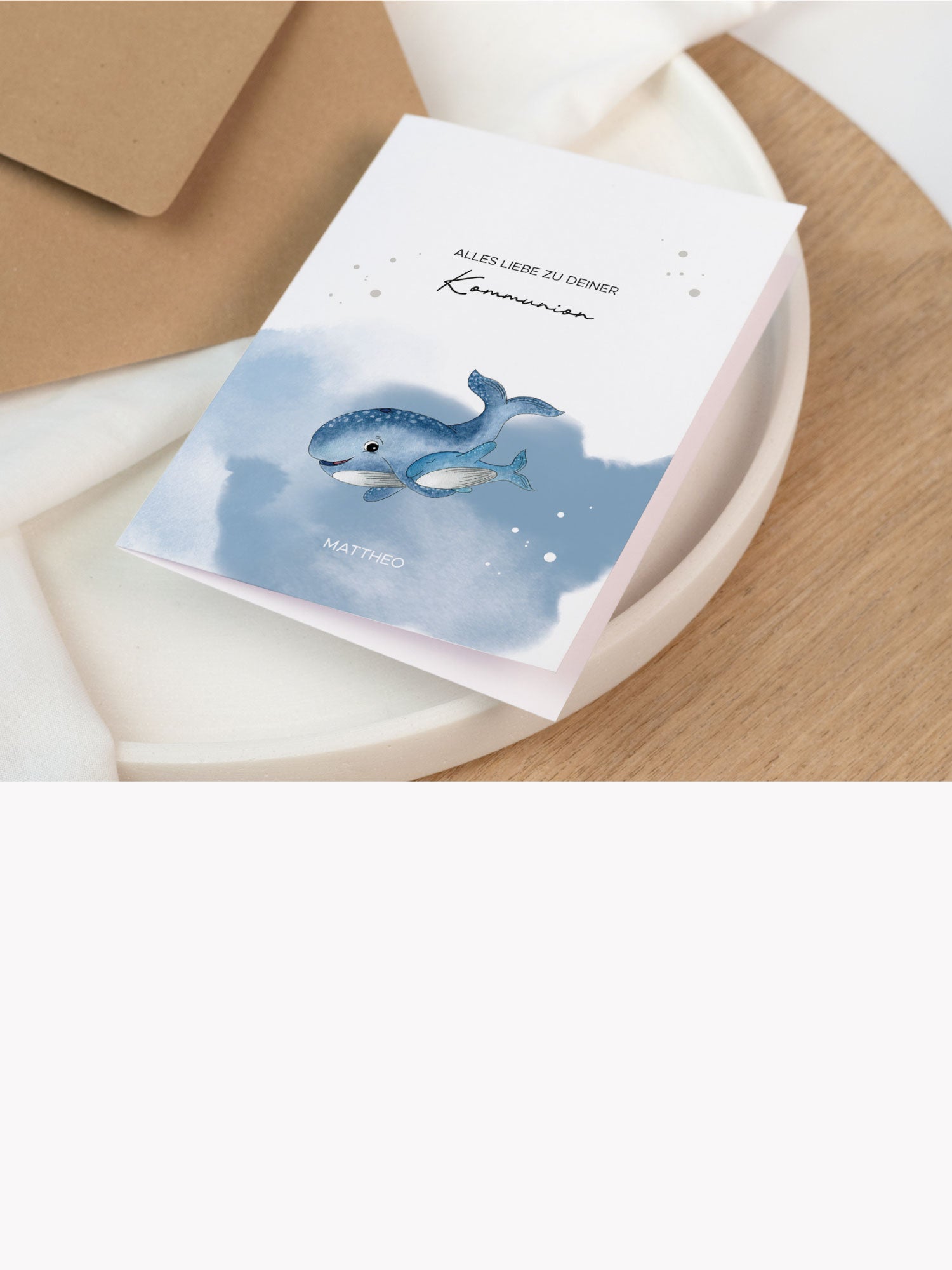 Personalisierte Karten und Aufkleber zur Taufe, Kommunion und Konfirmation von Funkenbunt