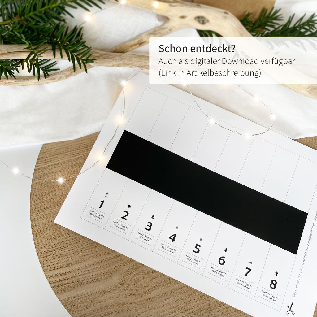 Die Adventskalender Zahlen gibt es auch als digitalen Download