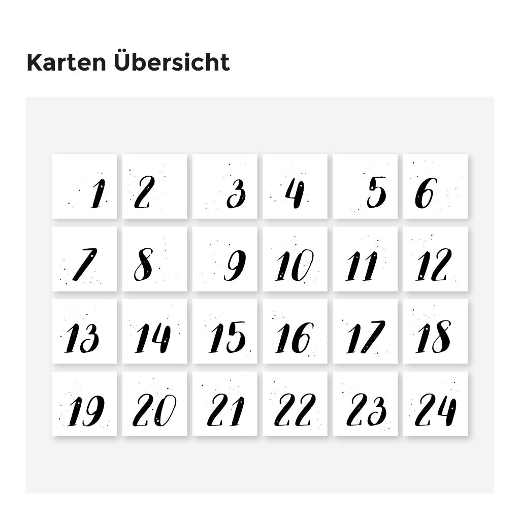 Übersicht der schwarz weißen Karten