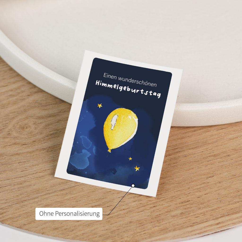 Sternenkind Sticker mit Luftballon zum Himmelsgeburtstag