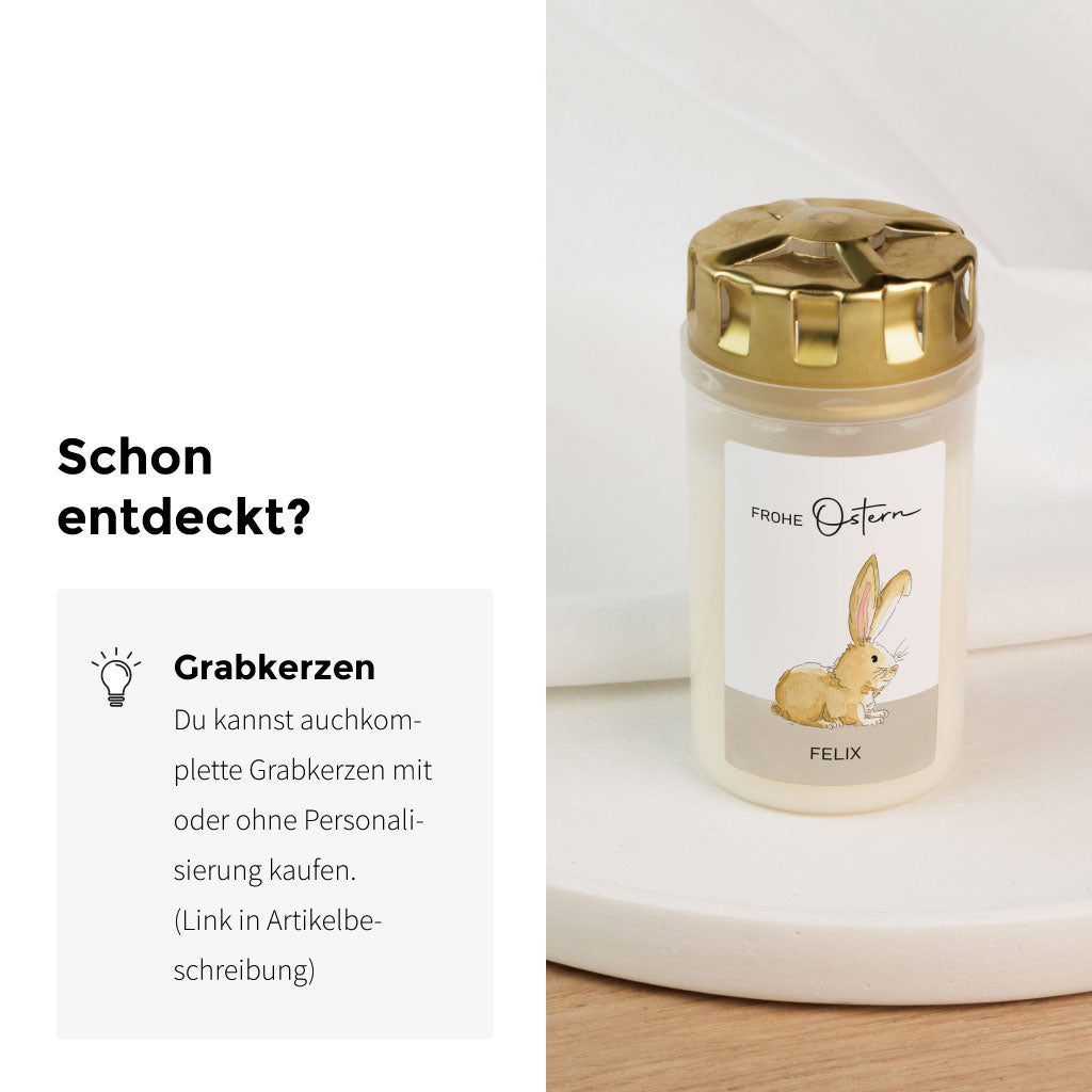 Es gibt auch fertige Grabkerzen zu kaufen