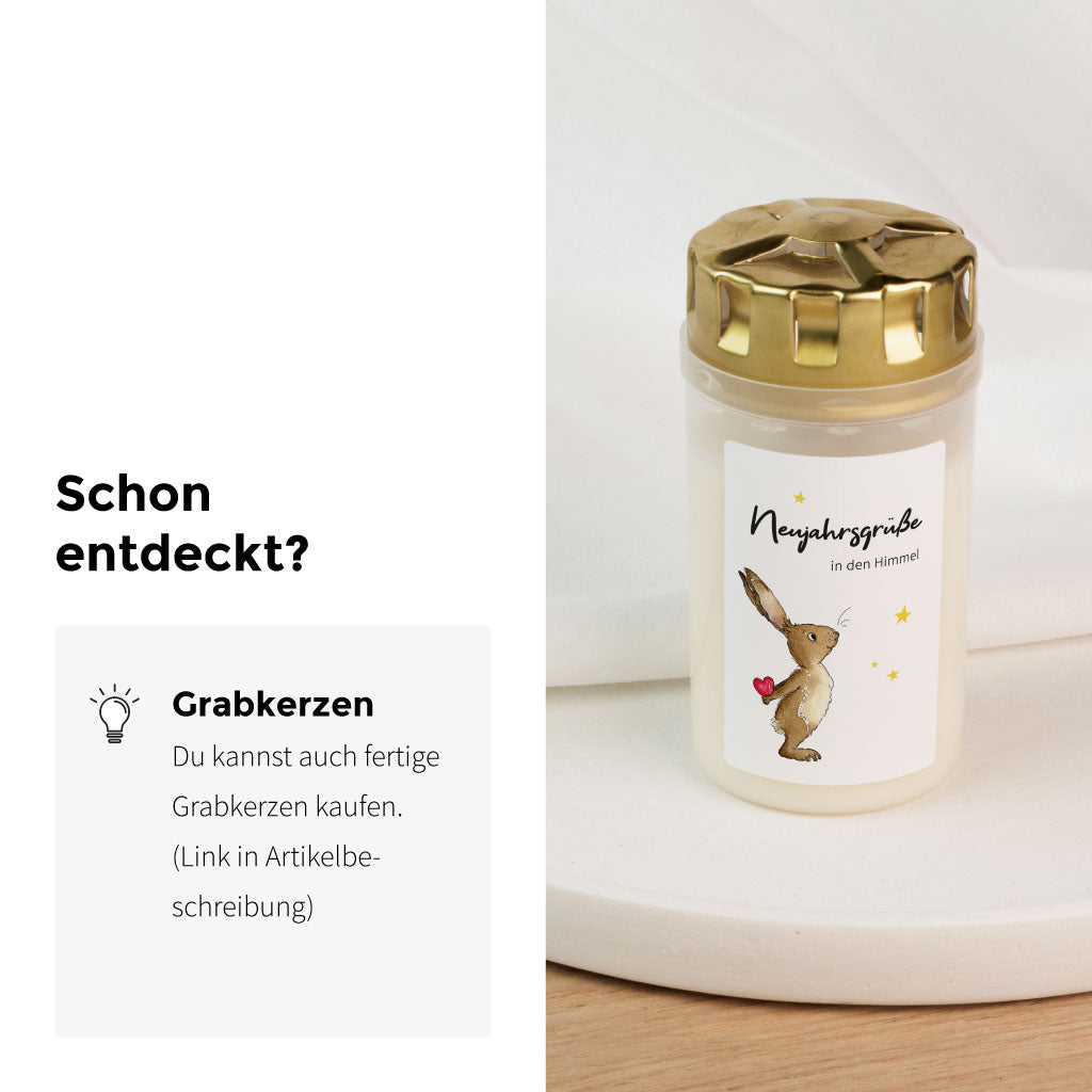 Es gibt auch fertige Grabkerzen zu kaufen