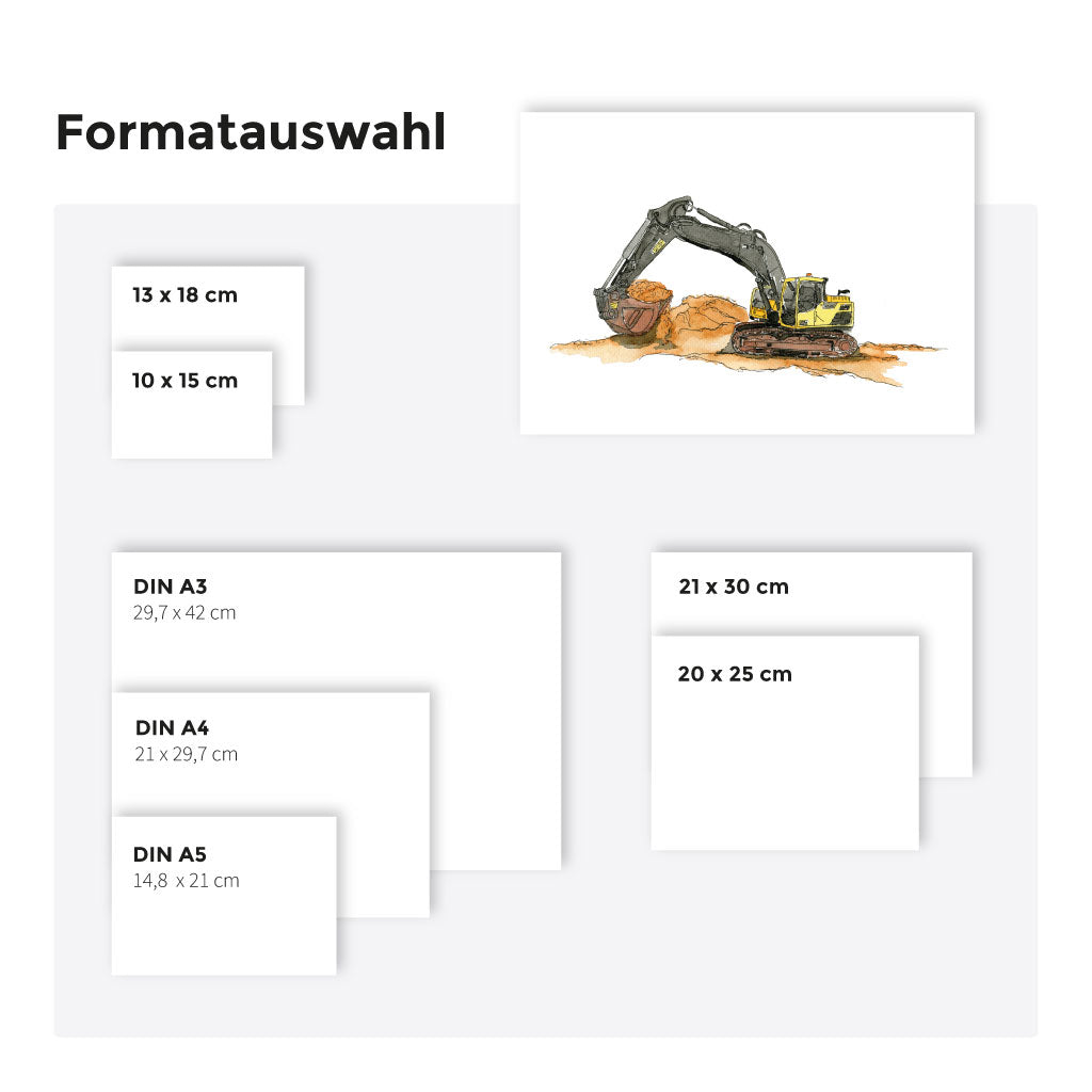 Verschiedene Formate zur Auswahl