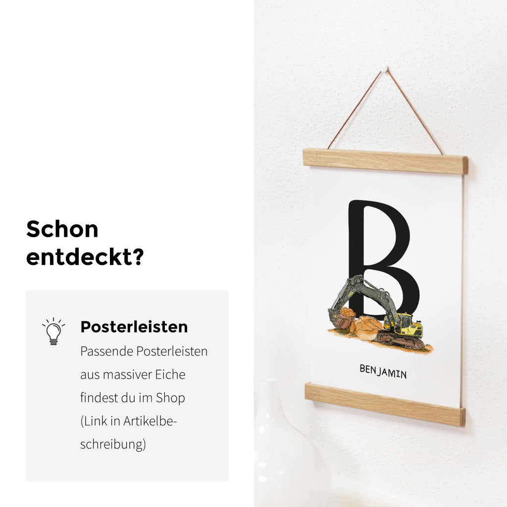 Passende Posterleisten aus massiver Eiche im Shop