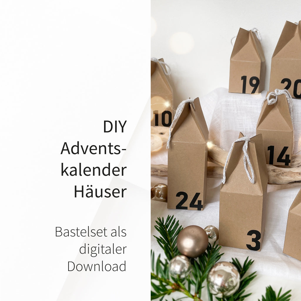 DIY Adventskalender Häuschen Bastelset als digitale Datei