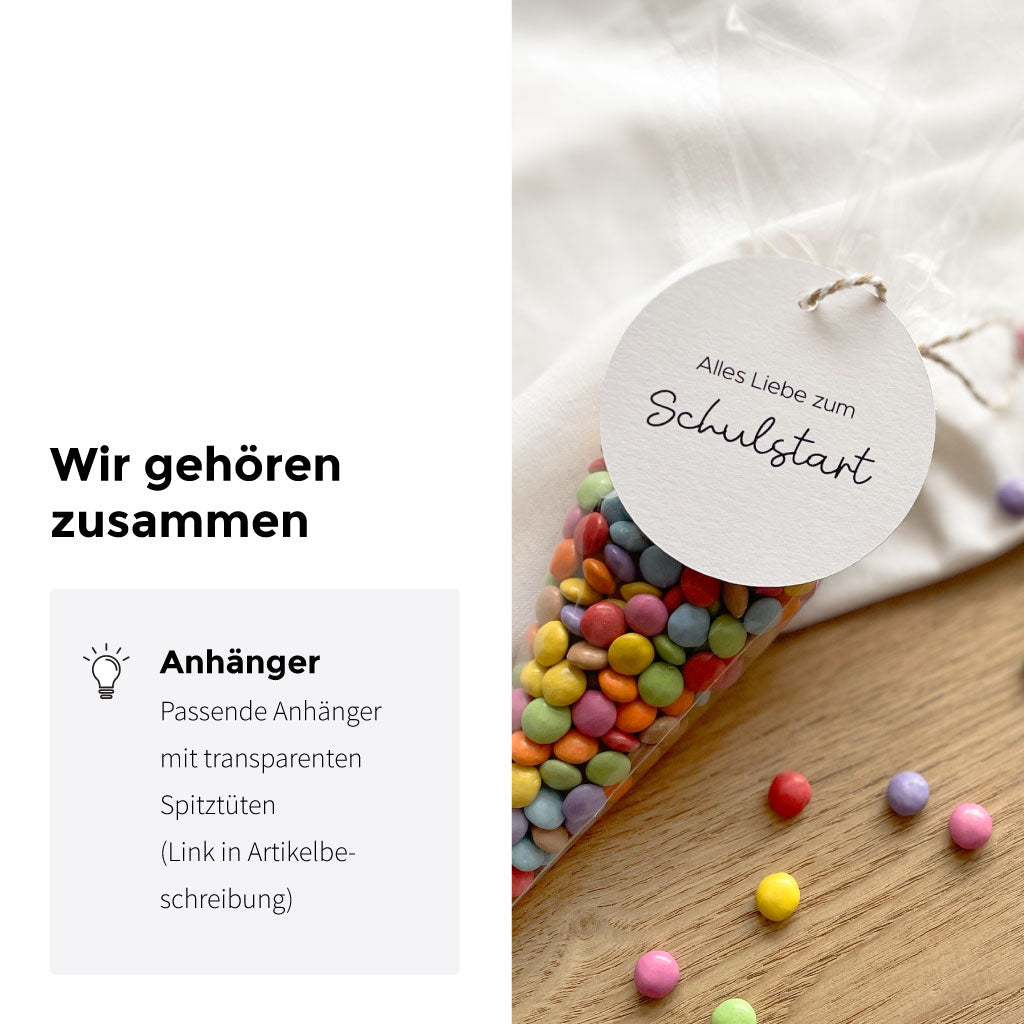 Passende Anhänger mit Spitztüten im Shop