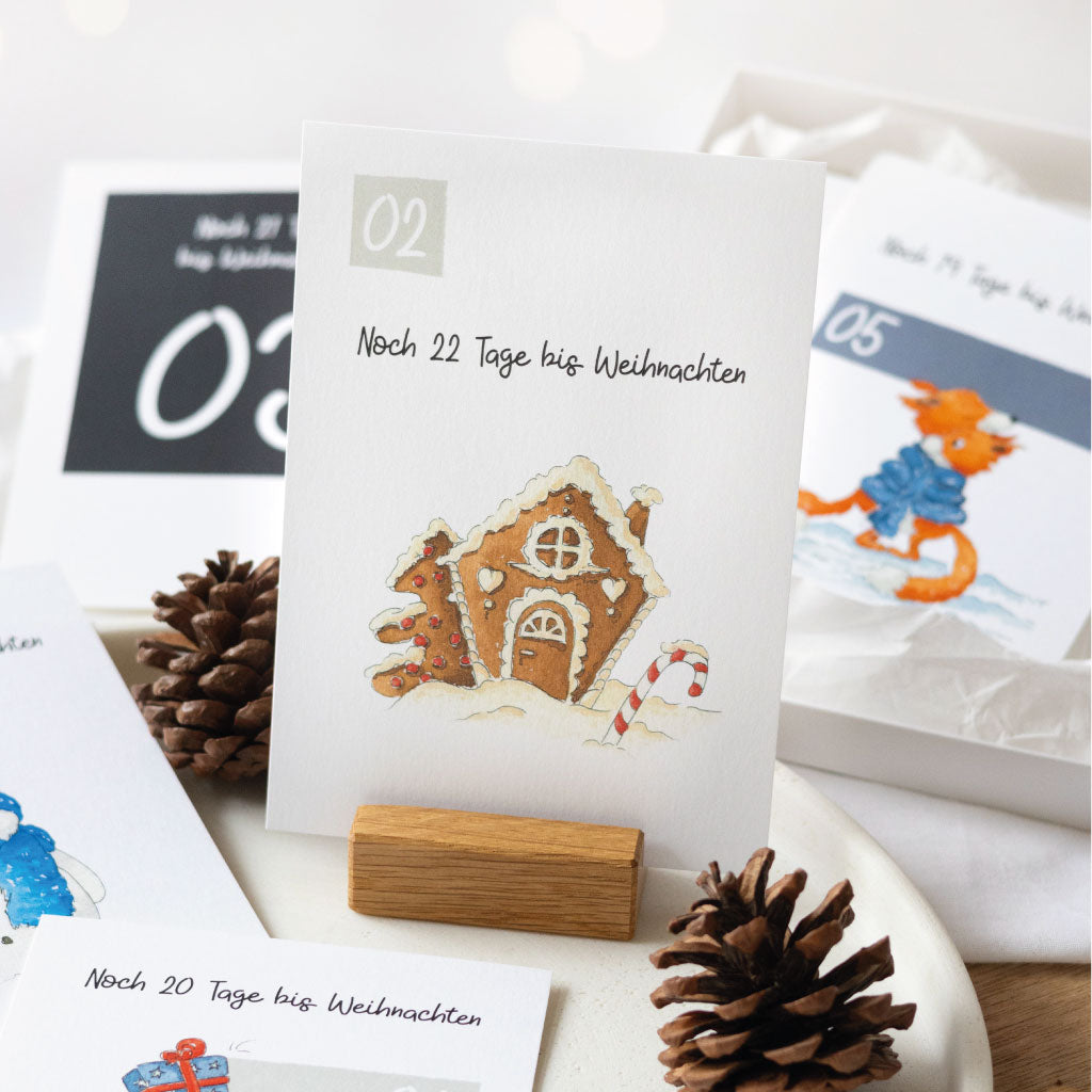 Download digitale PDF Datei mit Adventskalender Karten