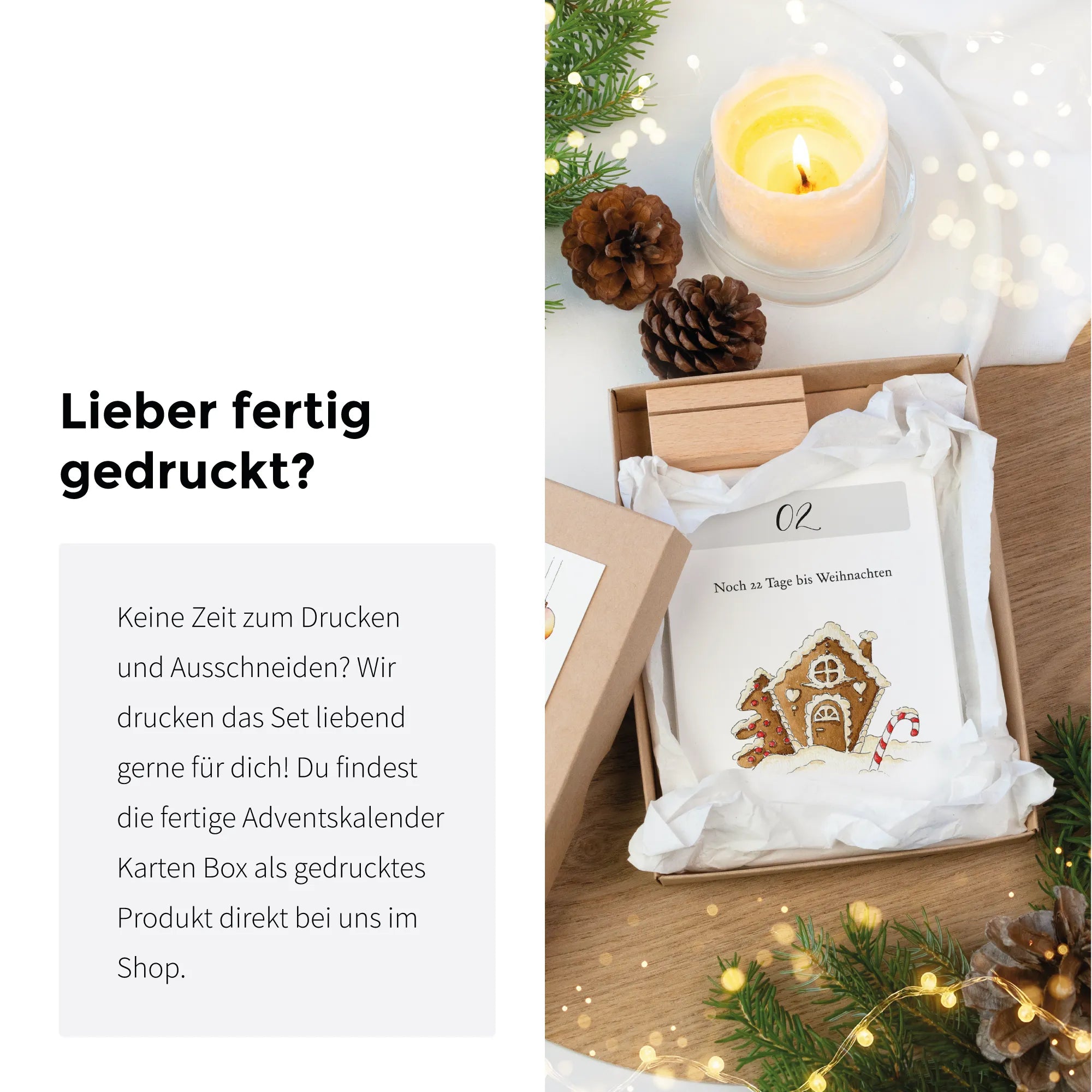 Download Adventskalender Karten - Countdown Weihnachten