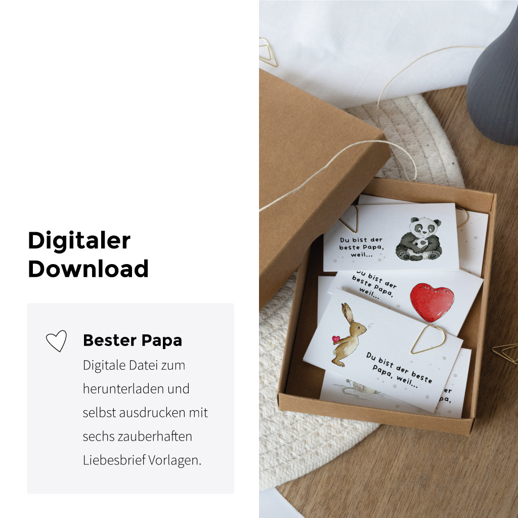 Digitale Bastelvorlage für Vatertagsgeschenk oder Geburtstagsgeschenk