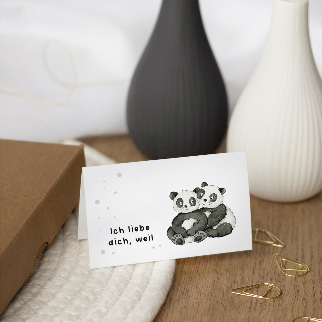 Detail eines Motivs mit Panda Bären