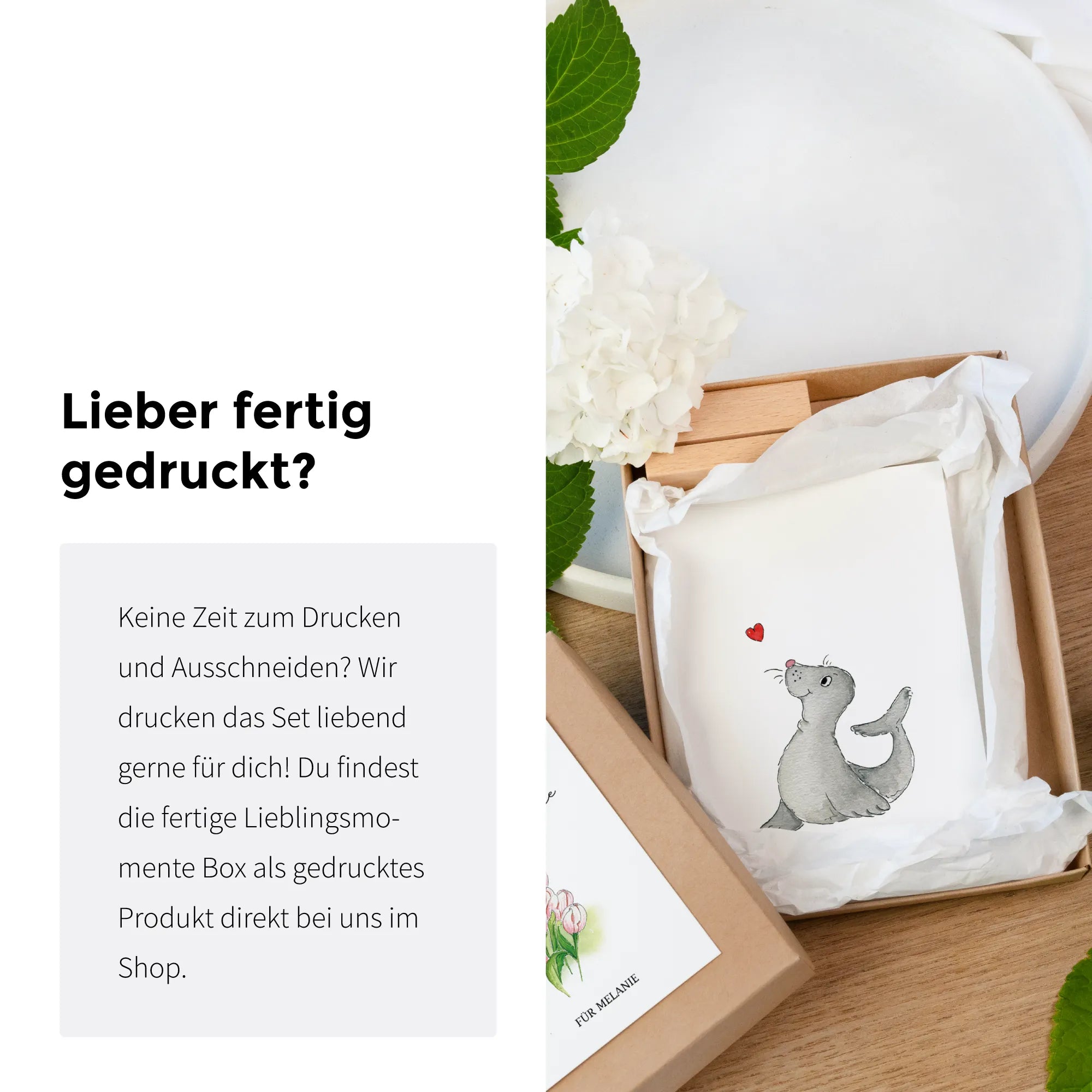 Infografik zur fertig gedruckten Version. Wir bieten die Lieblingsmomente Box auch als physisches Produkt im Shop an.