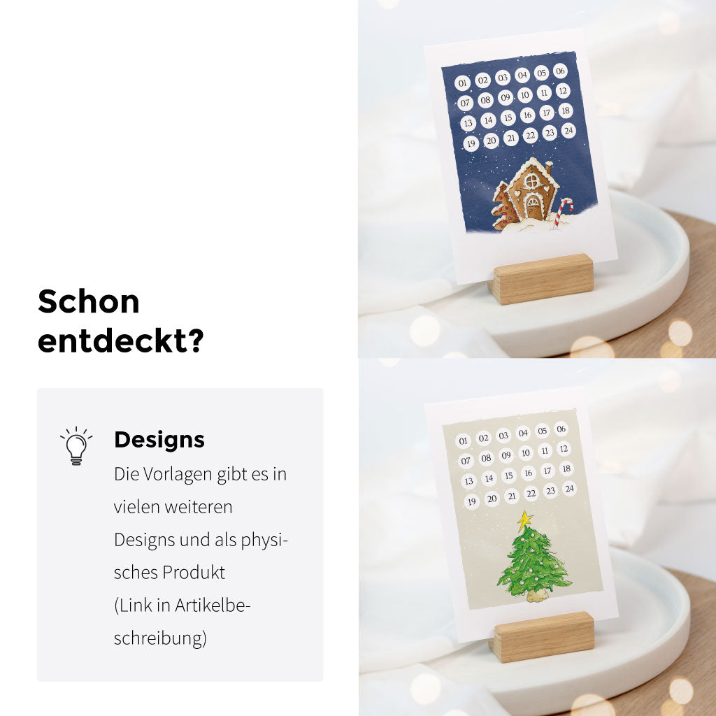 Die Vorlagen gibt es in vielen weiteren Designs und als physisches Produkt
