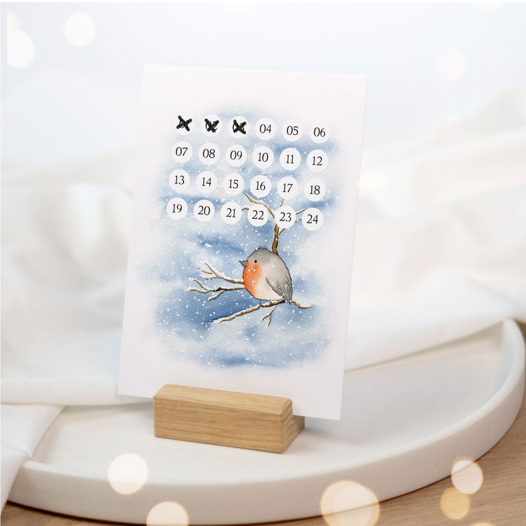 Adventskalender Karte zum Download