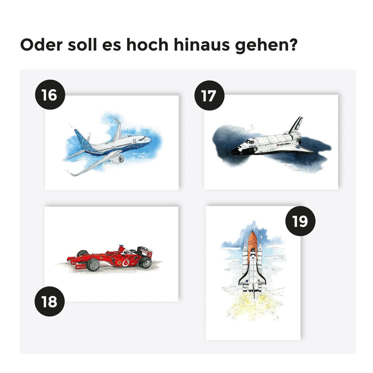 Fahrzeug Poster Sets - Bundle zum selbst zusammenstellen