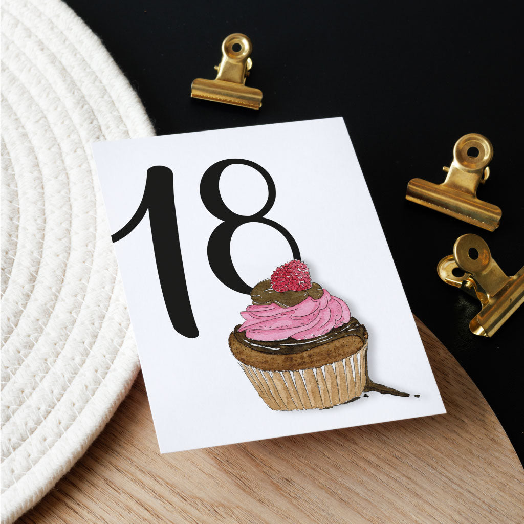 Geburtstagskarte mit Geburtstagszahl zum runden Geburtstag