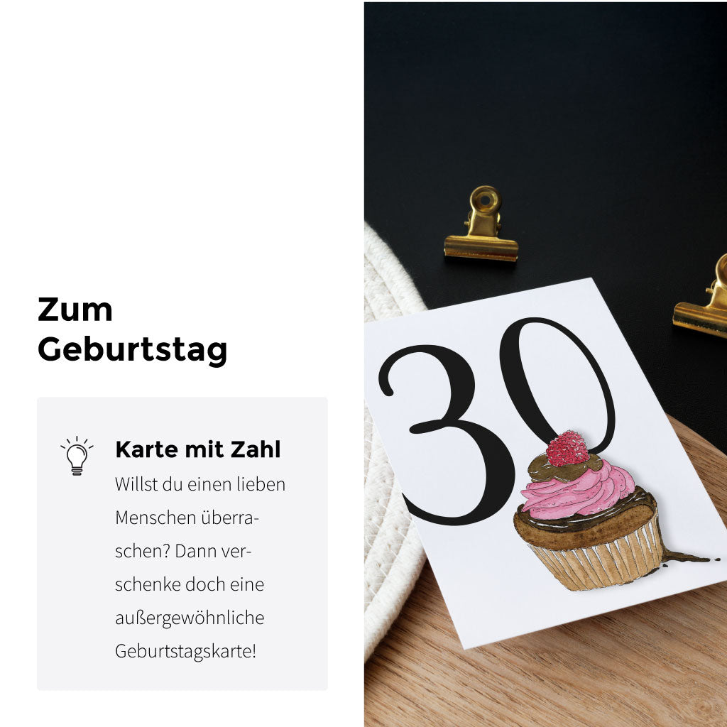 Personalisierbare Glückwunschkarte mit Alter des Geburtstagskindes