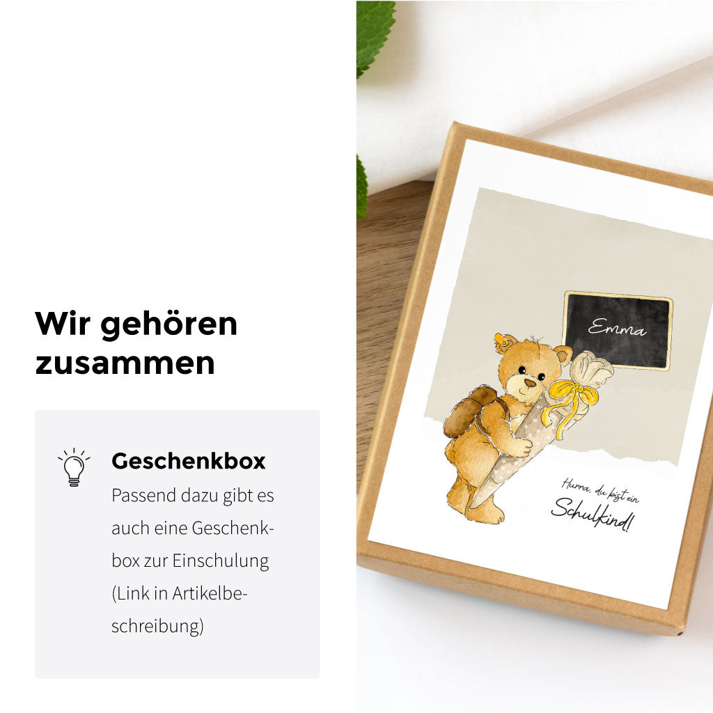 Passend zu den Anhängern gibt es auch Karten, Geschenkboxen und DIY Schultüten