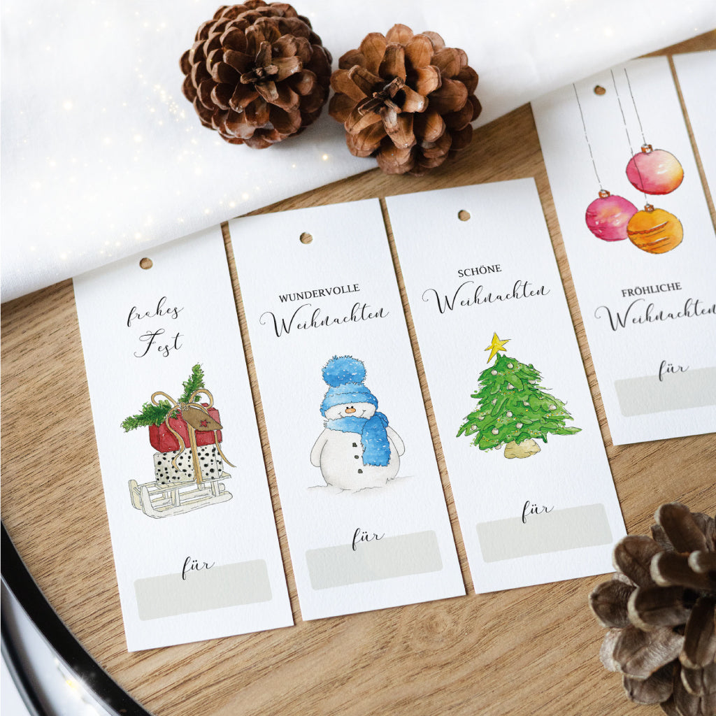 Große Geschenkanhänger zum Verpacken der Weihnachtsgeschenke