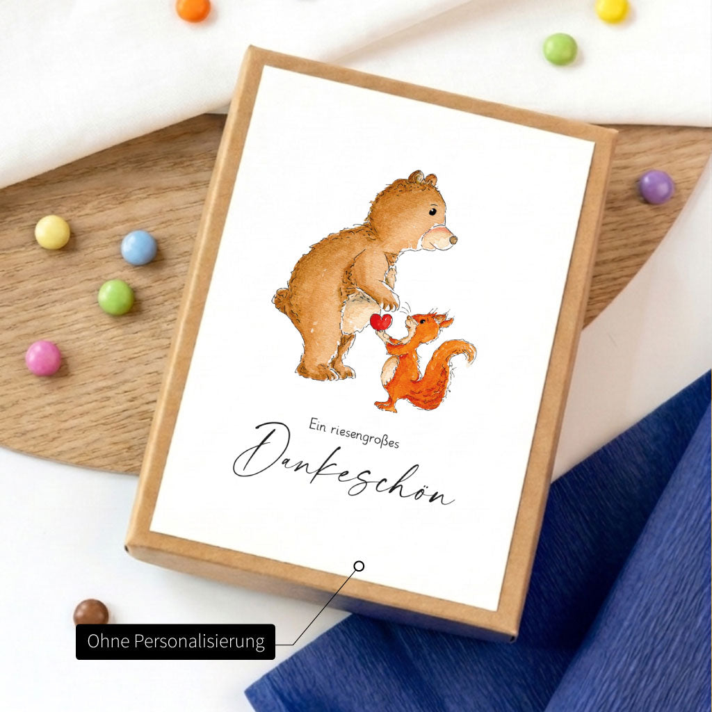 Geschenkschachtel zum Abschied von Tagesmutter oder Kollegen in der Standardausführung ohne Personalisierung.