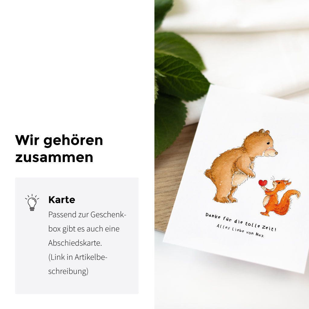 Passend zur Geschenkschachtel gibt es auch eine Karte, Deko Anhänger und DIY Mini Zuckertüten