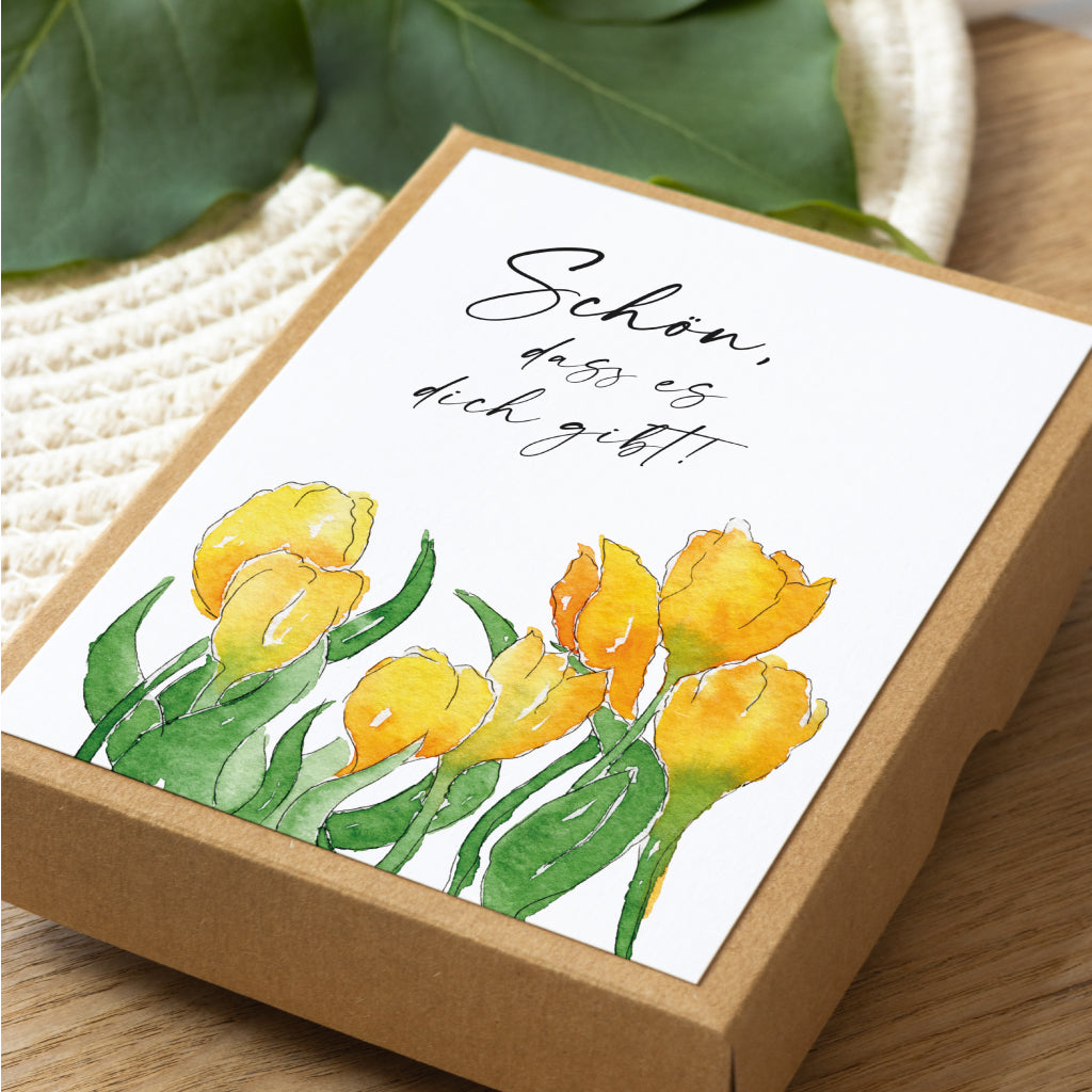 Detailaufnahme der Geschenkebox zum Muttertag oder Valentinstag