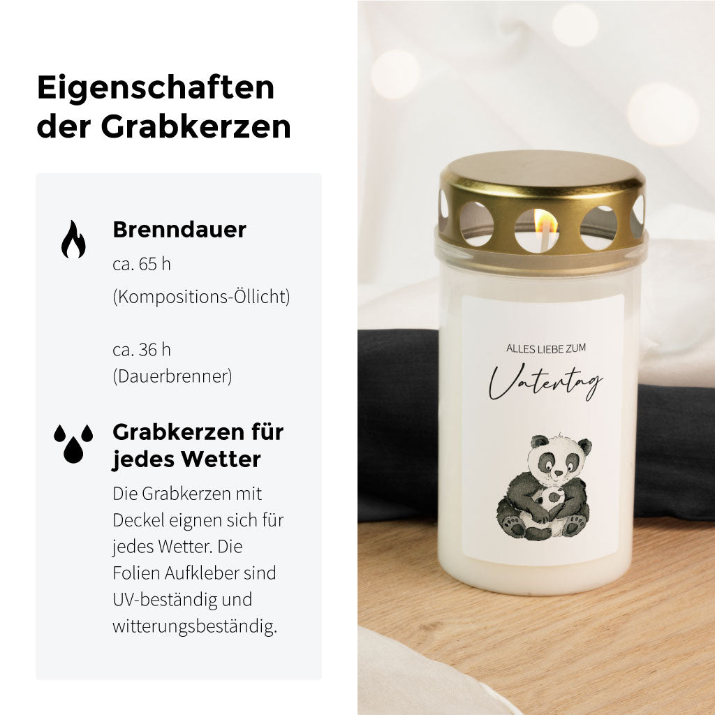 Eigenschaften der Funkenbunt Grabkerzen: Brenndauer und Wetterfestigkeit