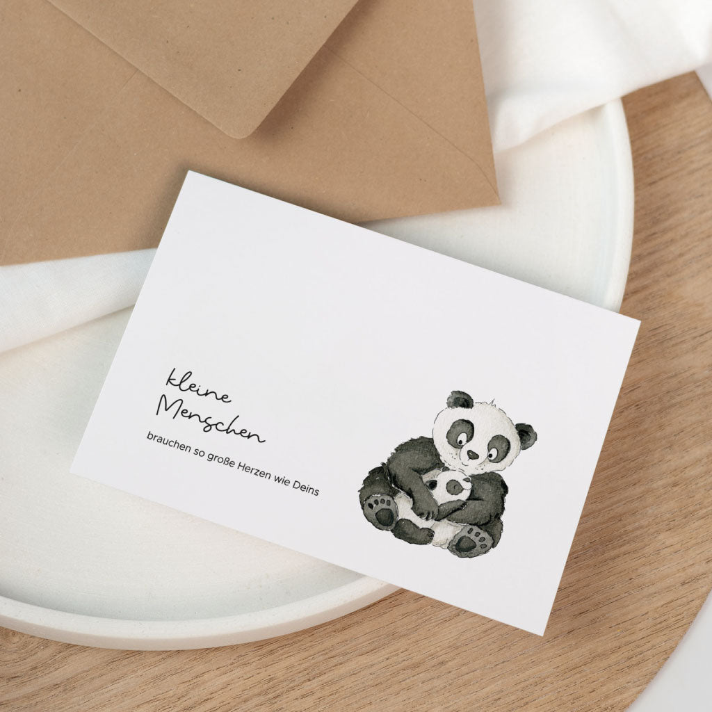 Spruch zum Abschied und großer und kleiner Panda Bär