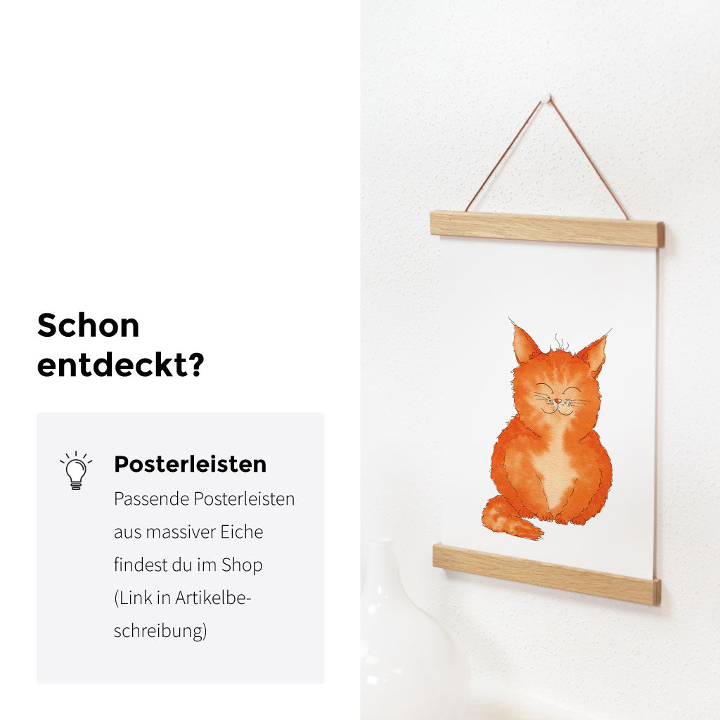 Passende Posterschienen sind im Shop