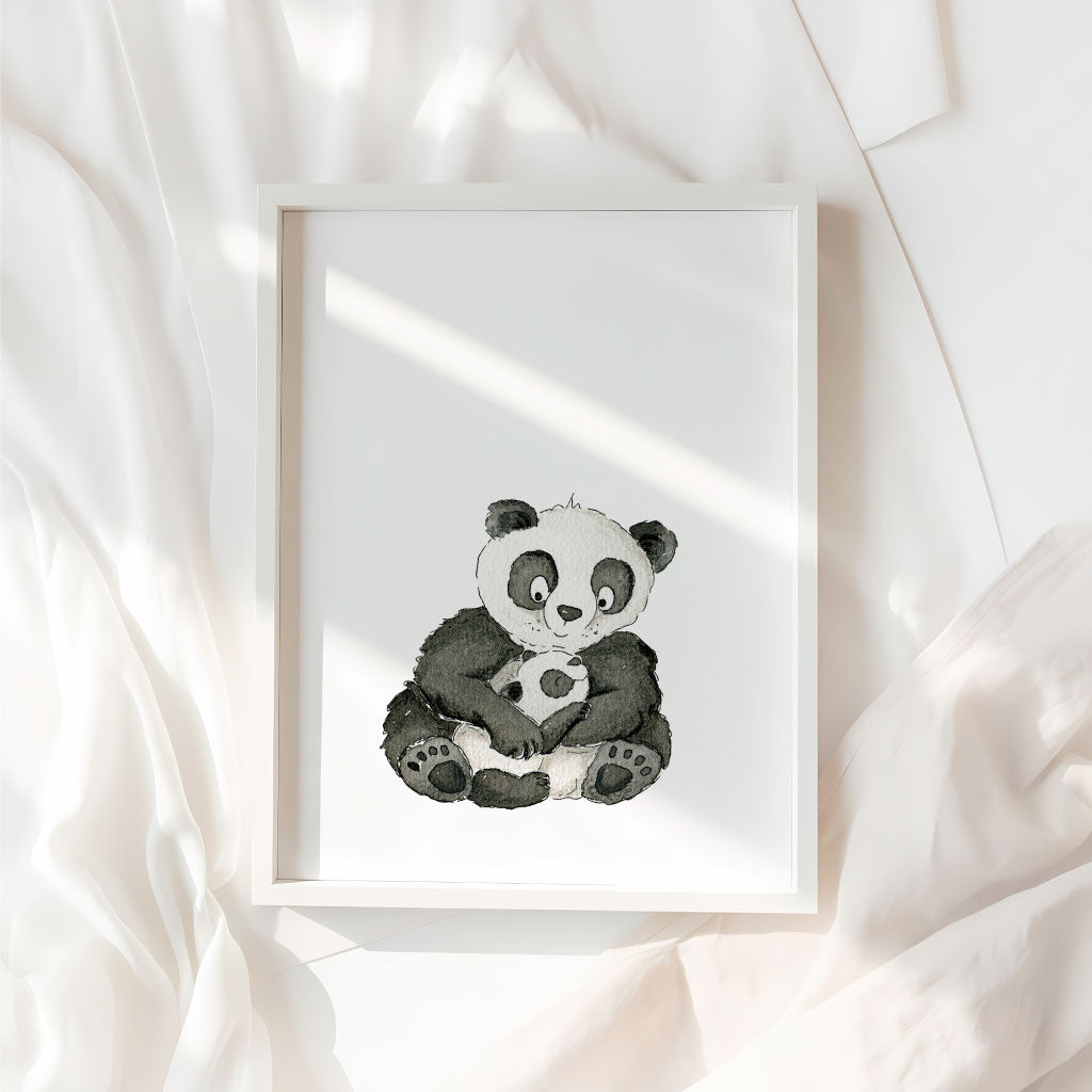 Mama und Baby Panda kuscheln miteinander