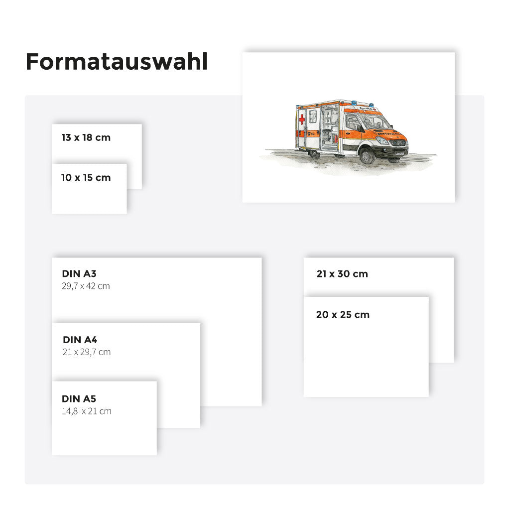 Verschiedene Formate von Klein bis Groß zur Auswahl