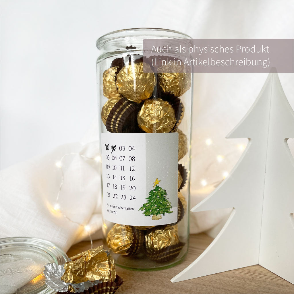 Der Mini Adventskalender ist auch als physisches Produkt erhältlich