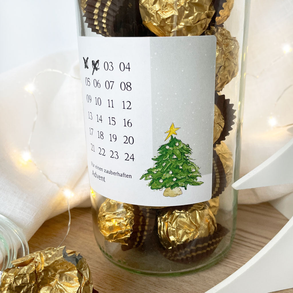 Detail des Aquarell Christbaums