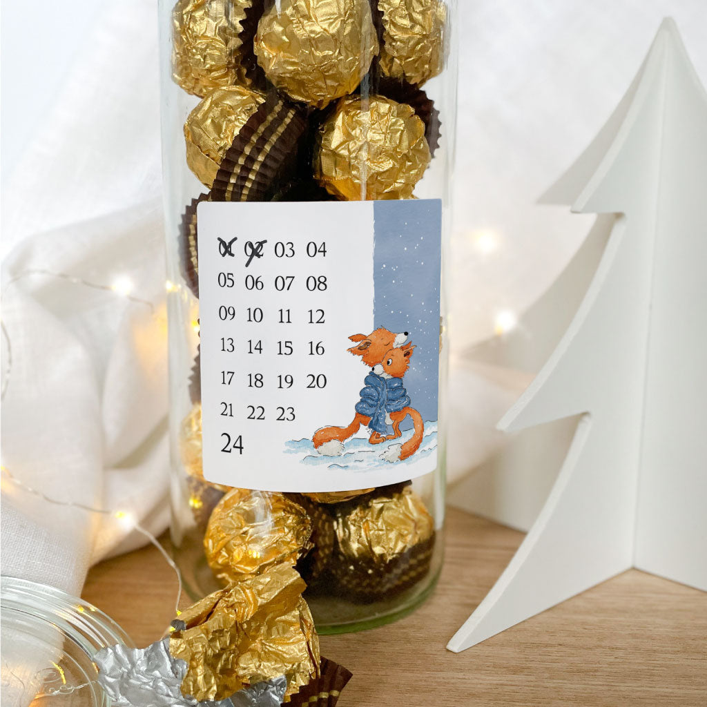 Adventskalender im Glas, Box oder Schachtel zum Download