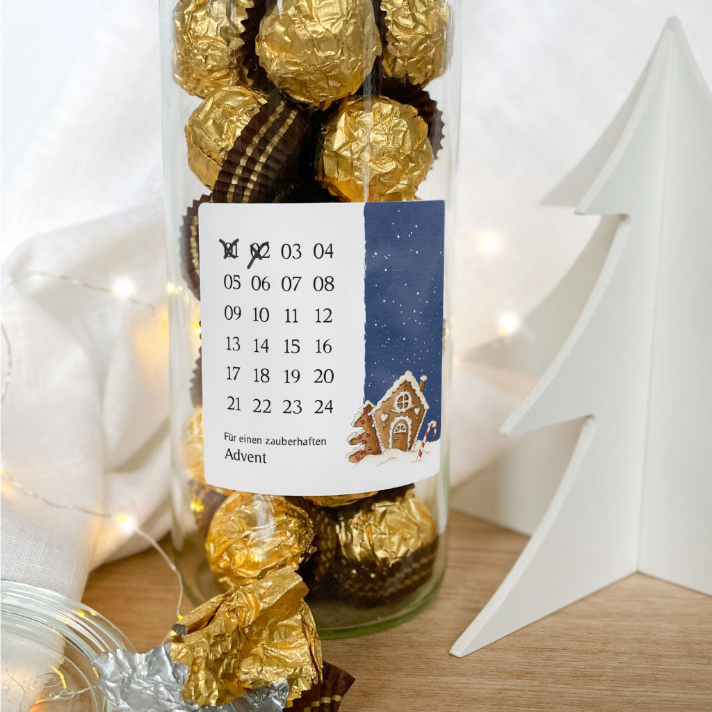 Adventskalender im Glas, Box oder Schachtel zum Download