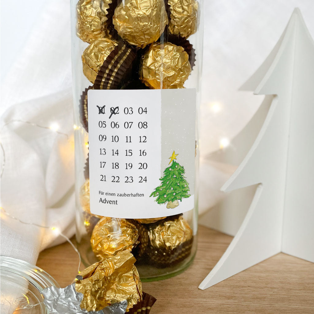 Adventskalender im Glas, Box oder Schachtel zum Download