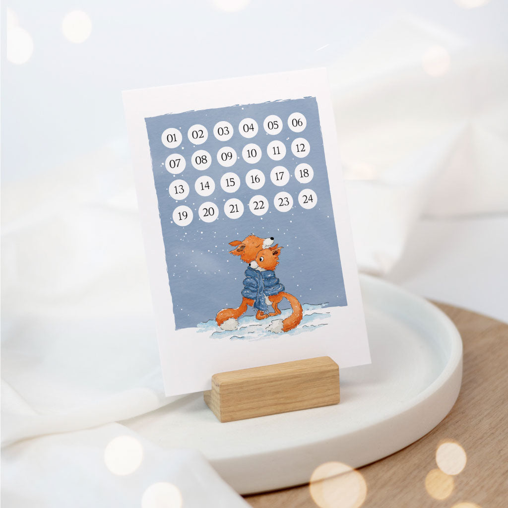 Adventskalender Karte mit Weihnachtscountdown