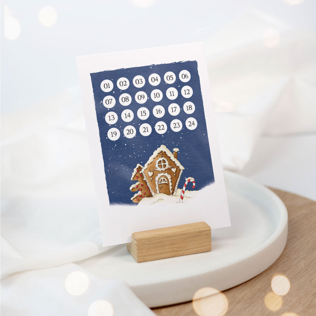 Adventskalender Karte mit Weihnachtscountdown