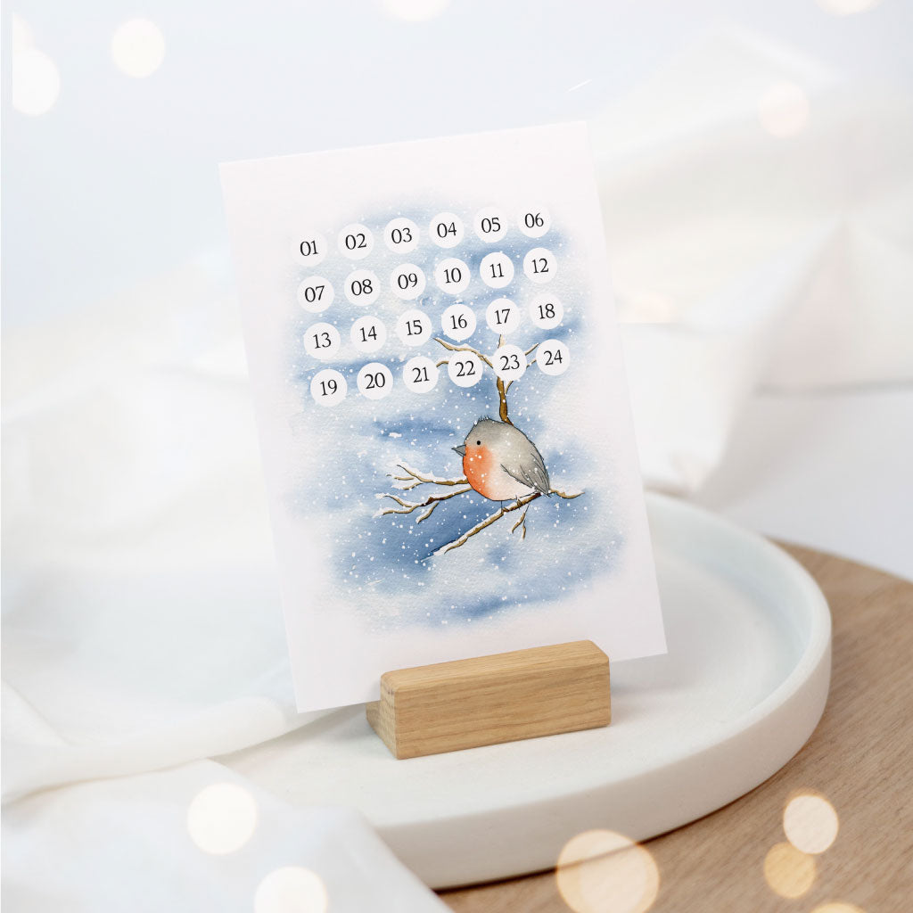 Adventskalender Karte mit Weihnachtscountdown