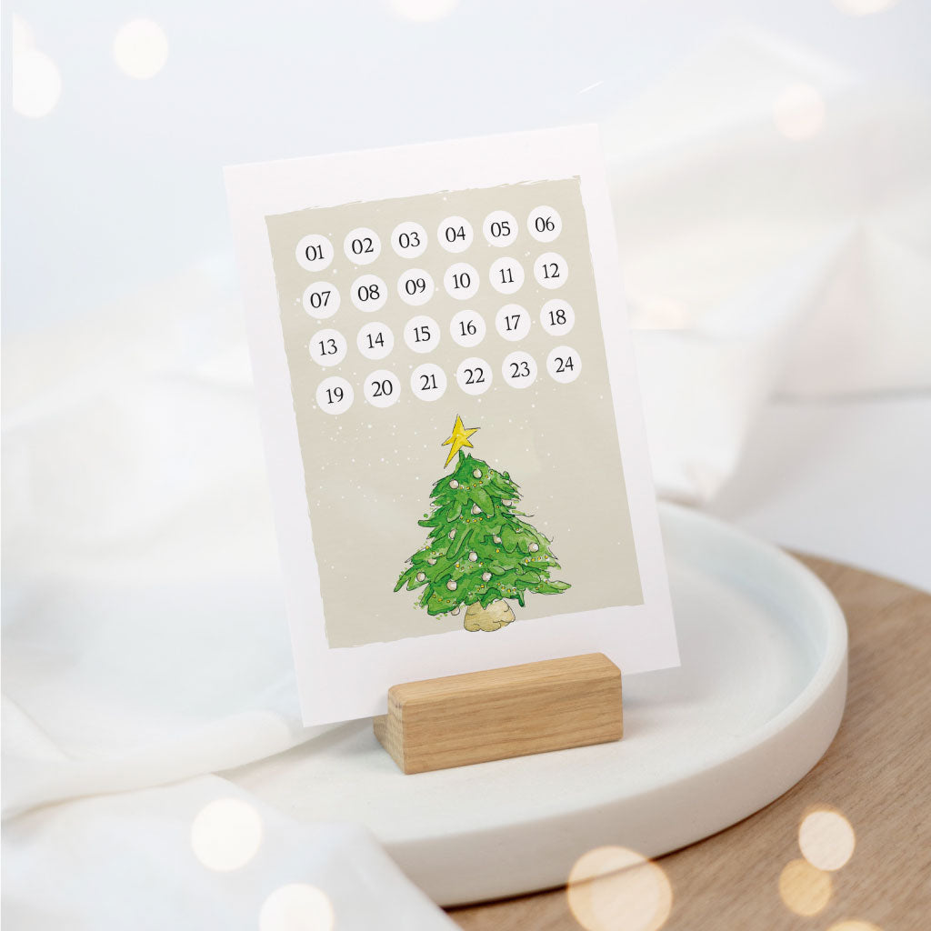 Adventskalender Karte mit Weihnachtscountdown