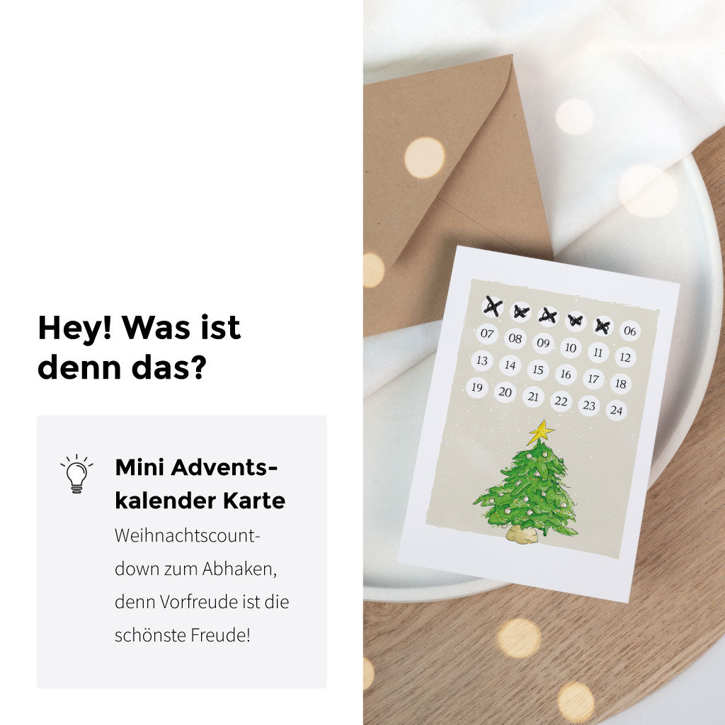 Weihnachtskalender zum Abhaken für Erwachsene