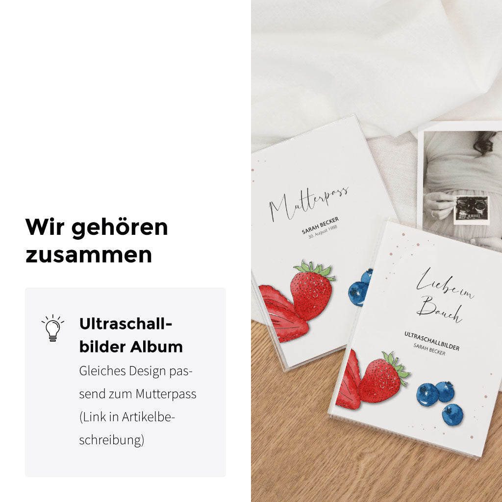 Passend zum Mutterpass gibt es auch ein Ultraschallbilder Album