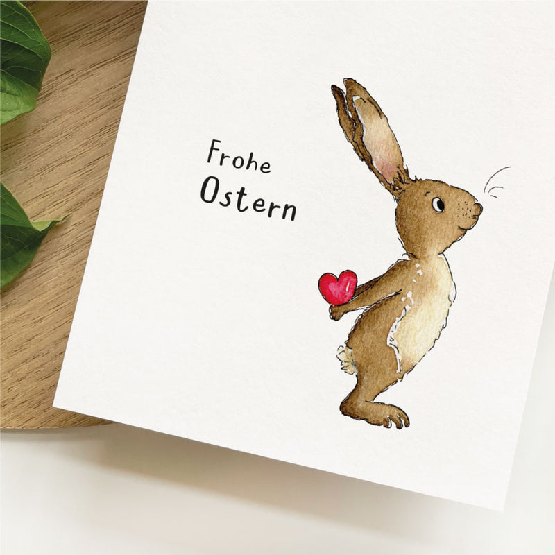 Osterkarte - Frohe Ostern - Osterhase