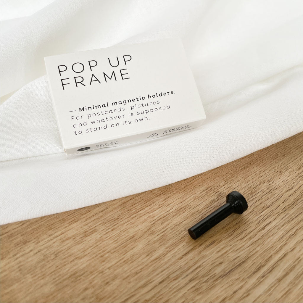 Pop Up Frame Verpackung und einzelner Kartenhalter: magnetisch schwarz Fotohalter, Teil vom 3er Set in Geschenkschachtel.