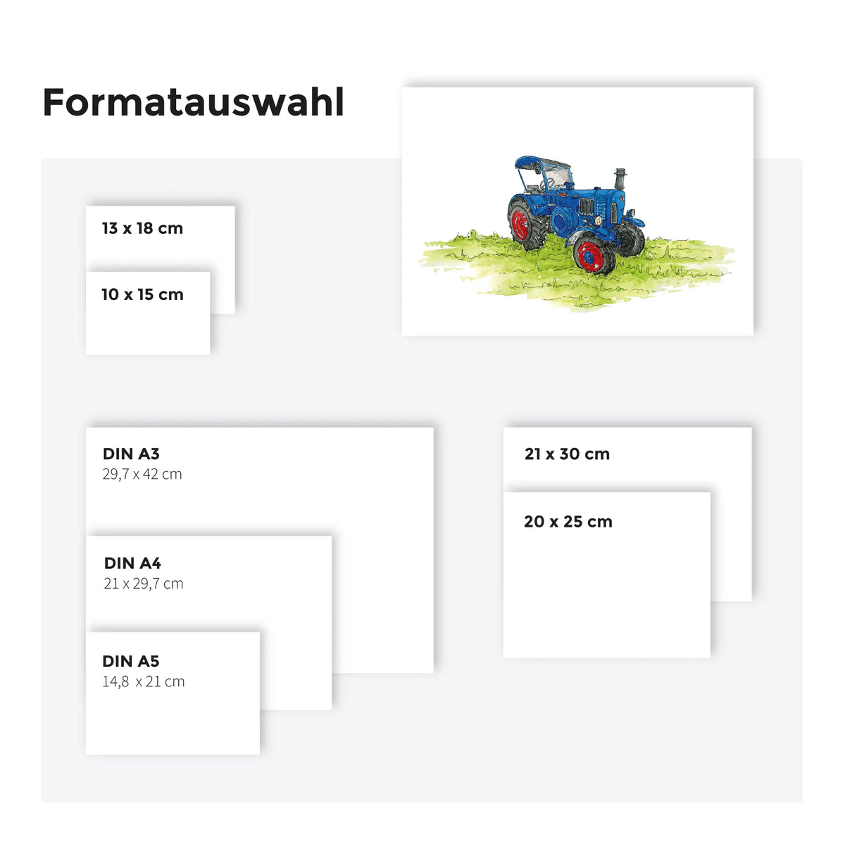 Fahrzeug Poster - Oldtimer Traktor