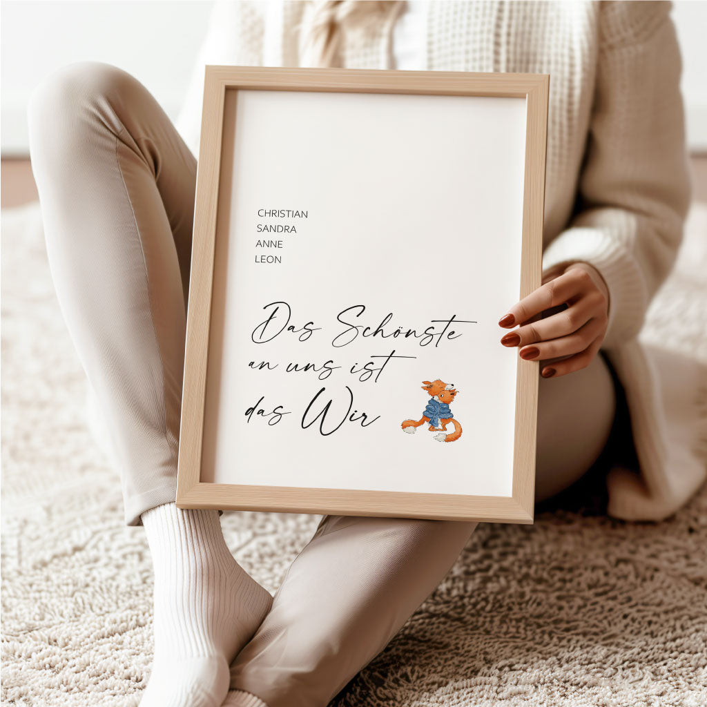 Poster mit personalisierten Namen und Spruch